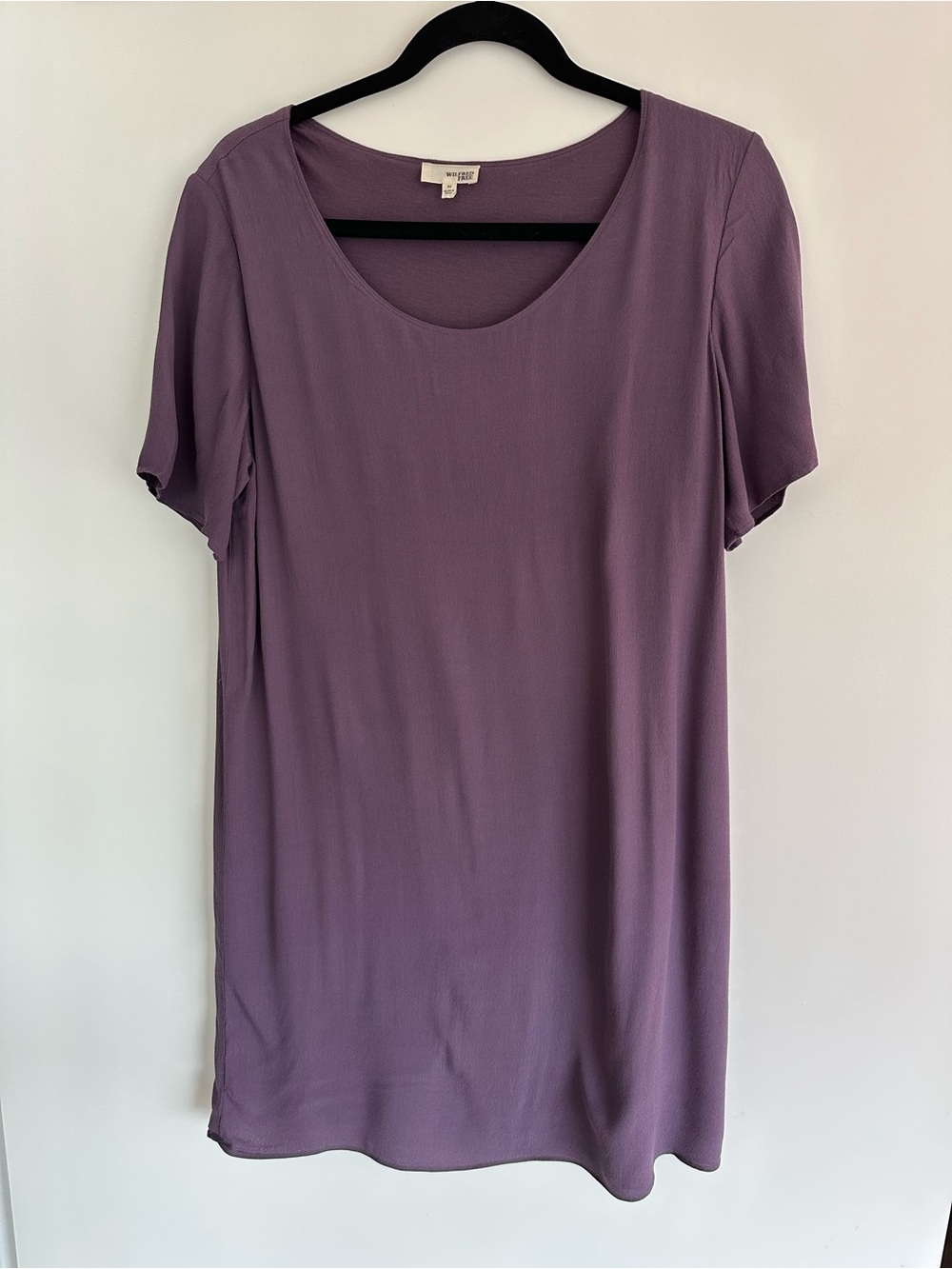 ARITZIA | WILFRED FREE | T-SHIRT DRESS SHORT SLEEVE PURPLE | FULLY LINED | SZ M